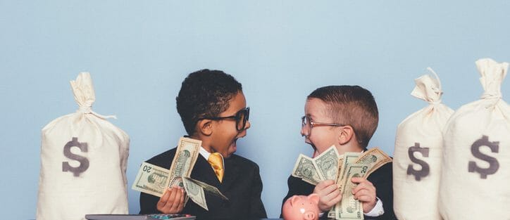 kids with money